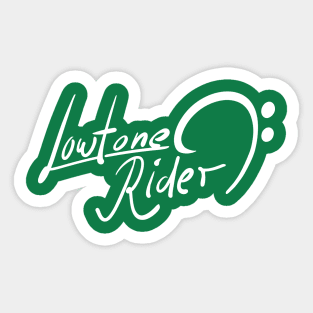 Low Tone Rider (white) Sticker